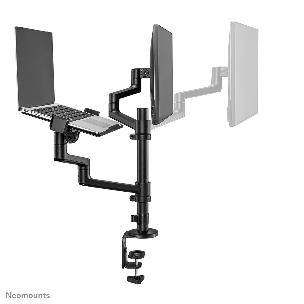 Neomounts DS20-425BL2 Monitorarm mit Laptop-Halterung 17-27" - platzsparend